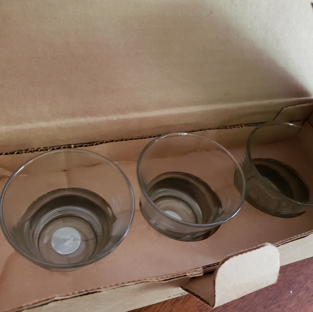 Princess House 3 Glass Votive Holders